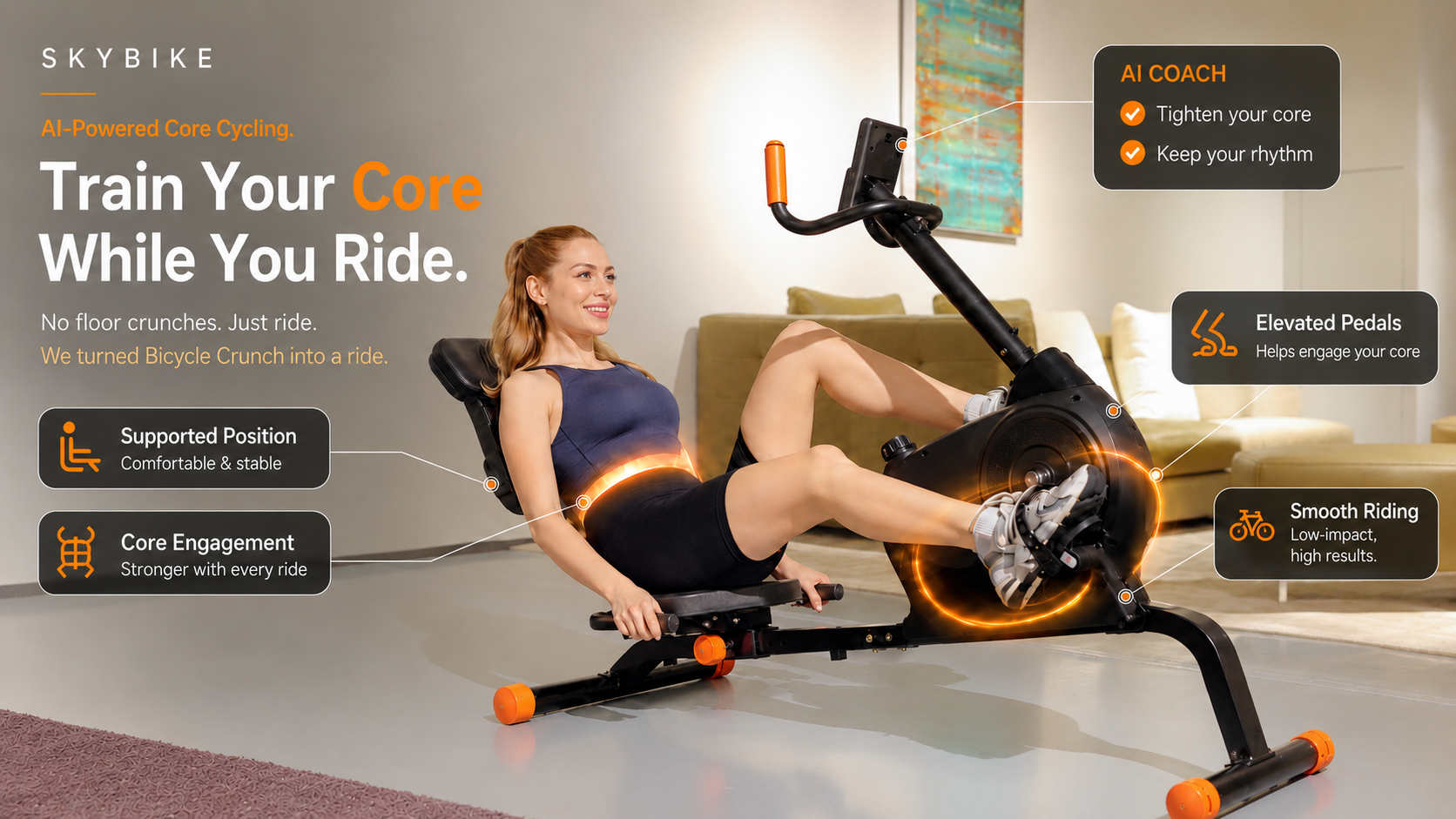 AI-Powered Core Cycling Skybike product